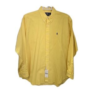 Mens Ralph Lauren Long Sleeve Button Up Shirt NWT  XL Blake Yellow Spring Easter